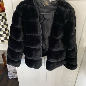 Women's Black Faux Fur Jacket